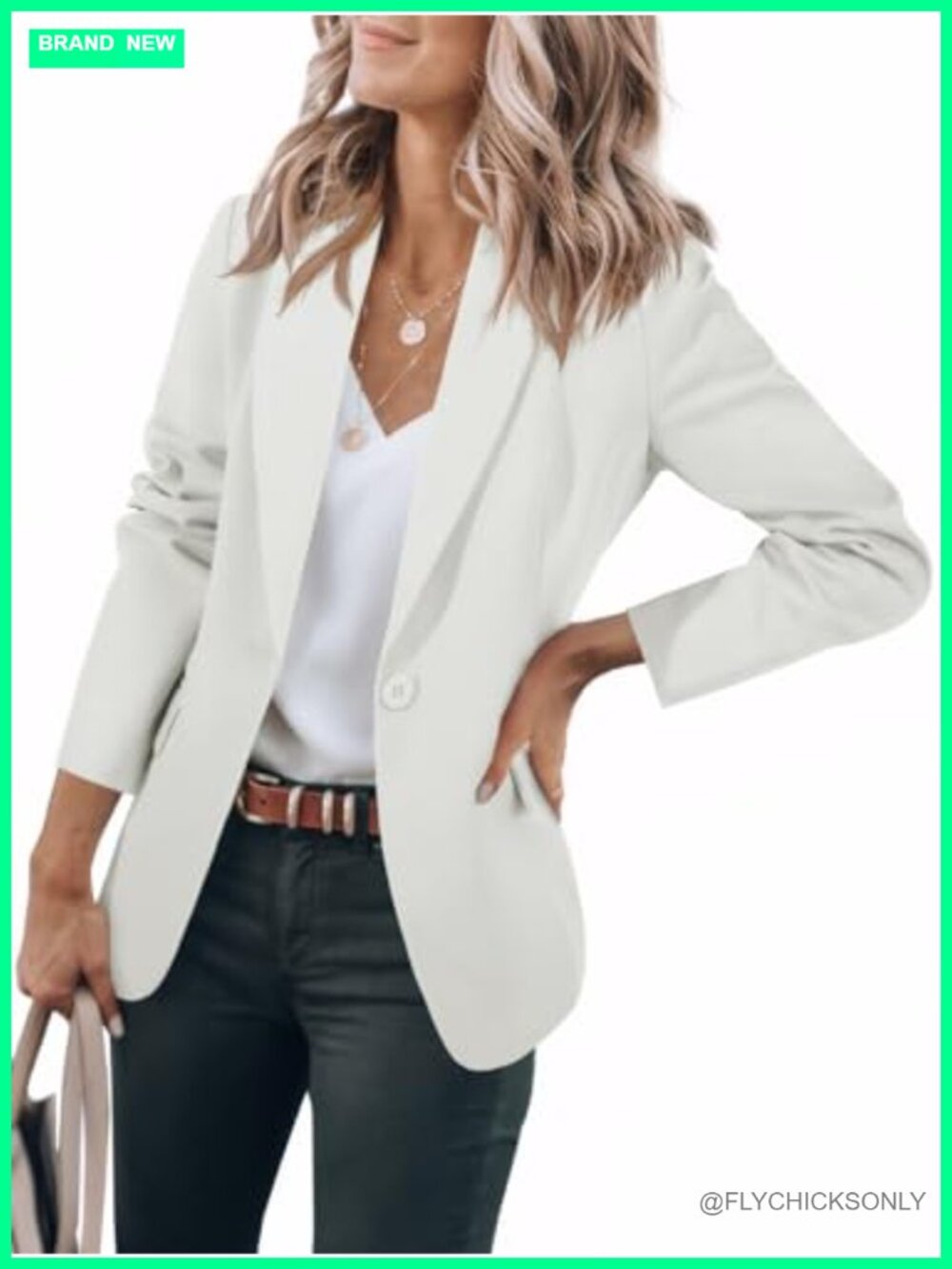 Women's Casual Blazer Suit Jacket Long Sleeve Work Office Lapel Button
